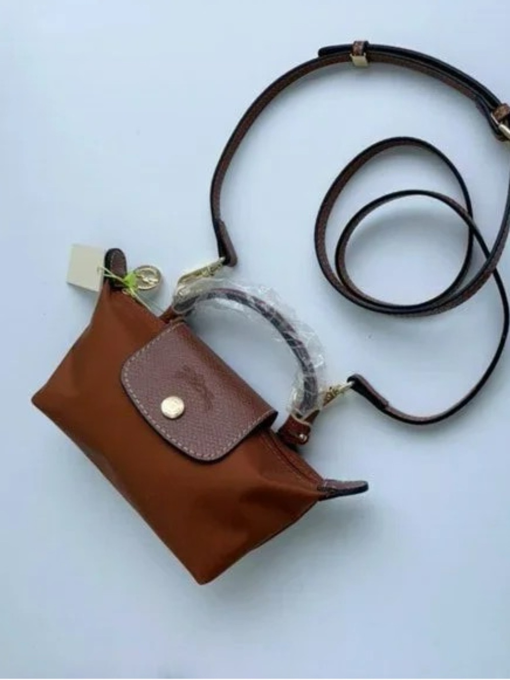 Longchamp  Brown Mini Canvas Shoulder Bag - Picture 5 of 5